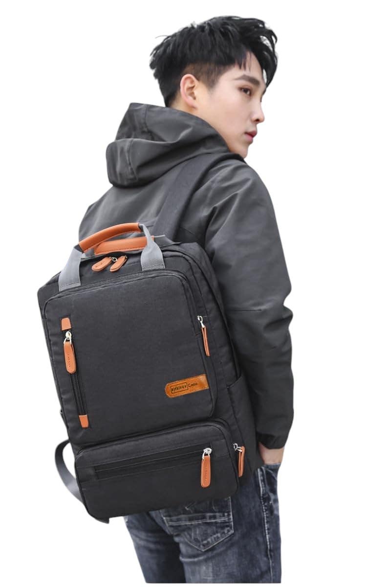 Energy Case Waterproof Travel Laptop Backpack, 17 Inch - Black