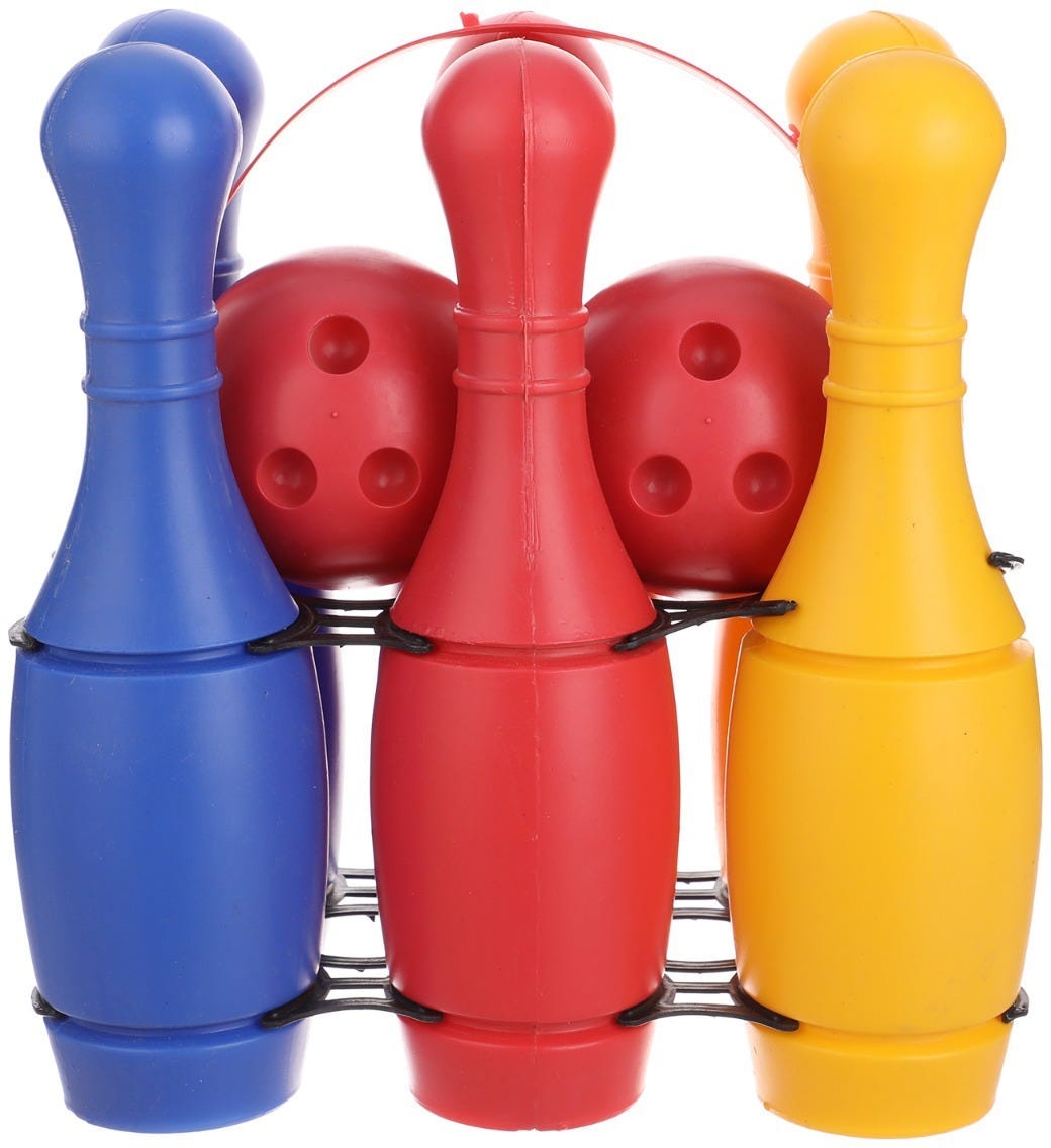 Faro Bowling Game, 8 Pieces - Multicolor