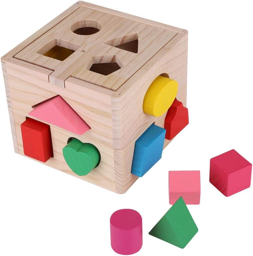 Zerodis Educational Design Wood Sorting Cube - Multicolor