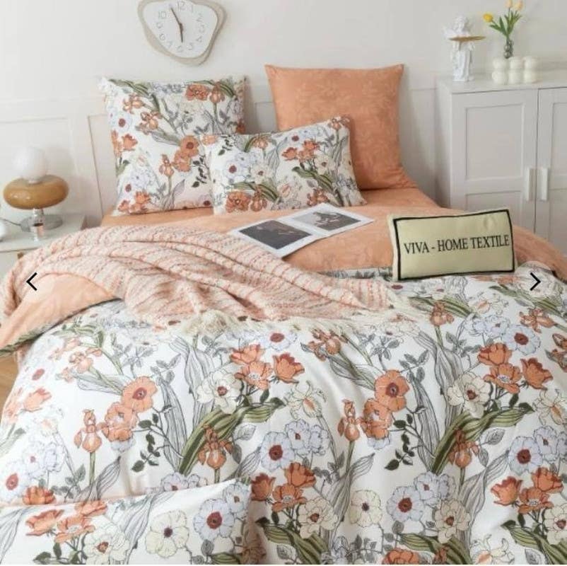Comfortable imported Indian cotton Quilt, size 240x250 cm, 3 pieces - Multicolor
