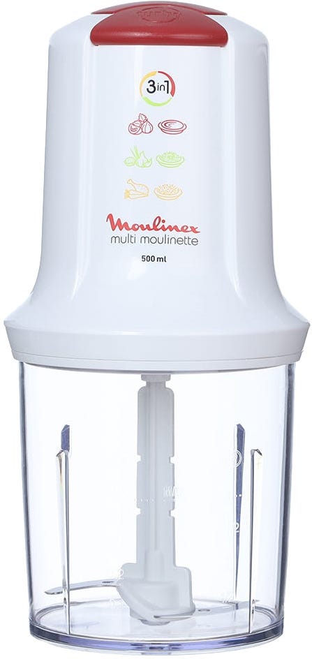 Moulinex AT7151EG Chopper 3×1, 500 Watt, 500 ml - White