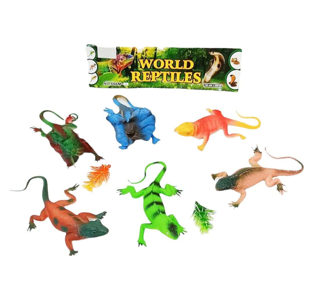 Alsafwa W42-1 Reptile Figures for Kids - Multicolor