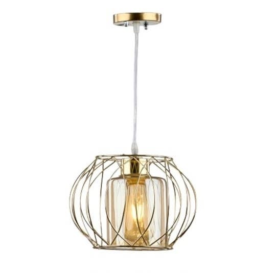 Single ceiling chandelier, 60 x 40 cm - Gold
