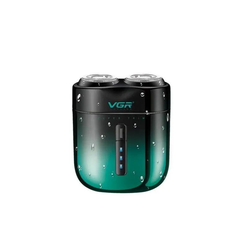 VGR v-348 Beard Trimmer, 400 mAh - Black Green