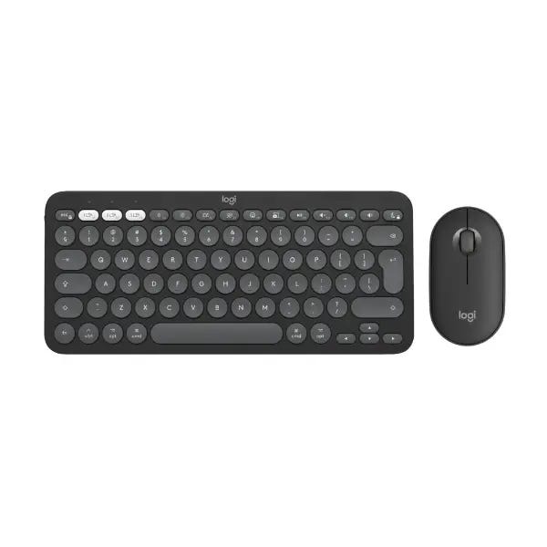 Logitech 920-012251 Wireless Keyboard & Mouse Combo, 2 Pieces - Black Grey