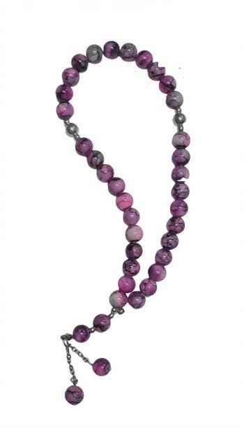 Medium Stone Rosary, 33 beads - Light Purple