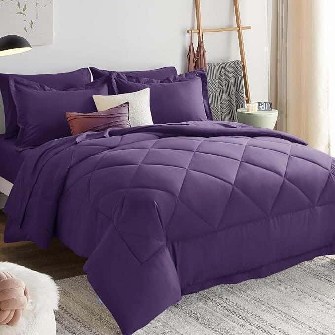 Almira Mattress Hotel-Quality Duvet – Fibersoft Down-Alternative Filling (300 GSM), 240×220 cm – Mauve