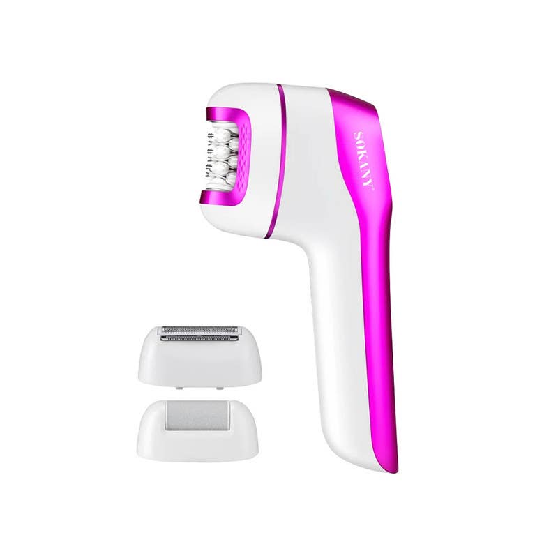 Sokany 3 in 1 Multi-Purpose Shaver for Women, SK-17024, 6 Blades - White