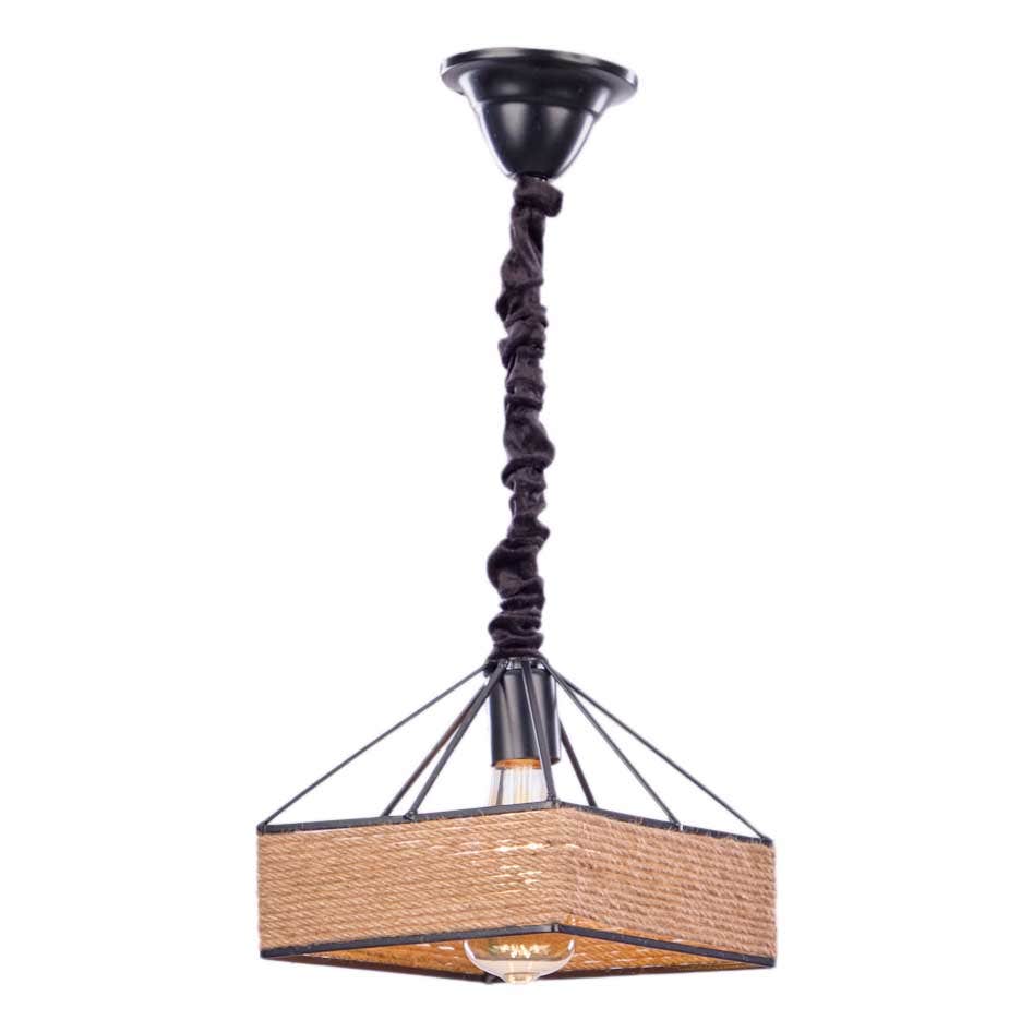 Modern Metal Chandelier, 20×20×100 cm - Black