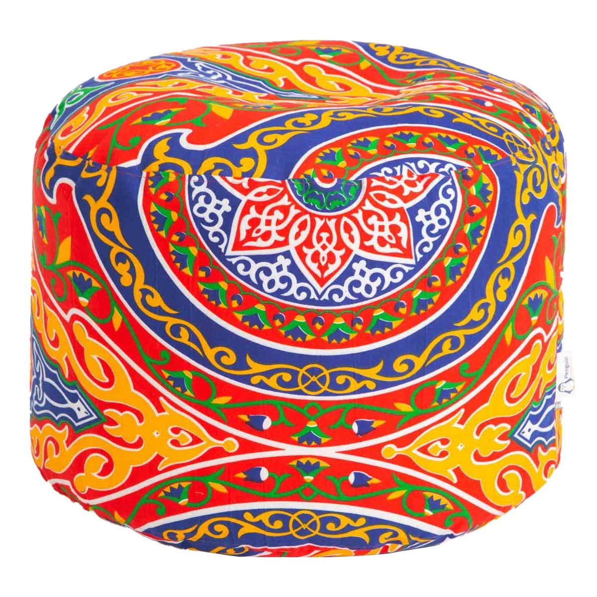 Linen Buff Chair, Ramadan Pattern, 80×60 cm - Multicolor