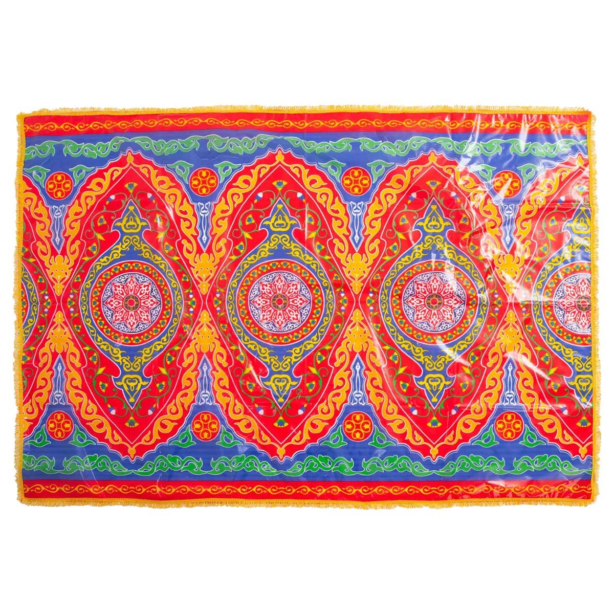 Plastic Tablecloth, Ramadan Pattern, 200×135 cm - Multicolor