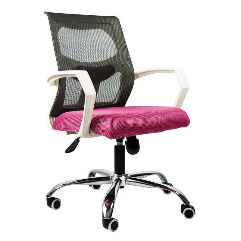 Office Chair , 50×50×80 cm - Black Pink