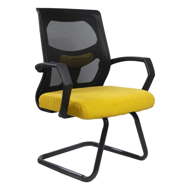 Waiting Office Chair , 50×50×80 cm - Black Yellow