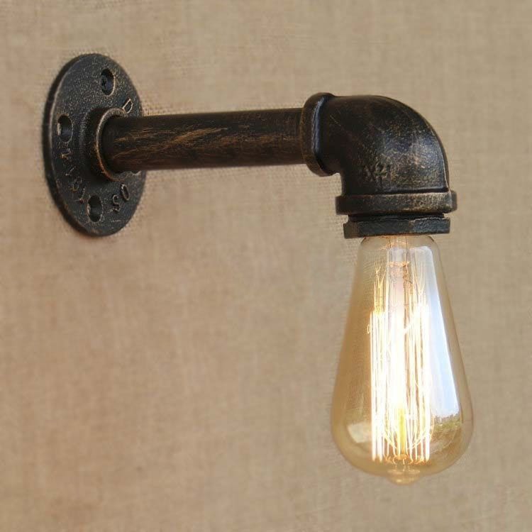 Wall Light Hanging, 1 Bulb - Black