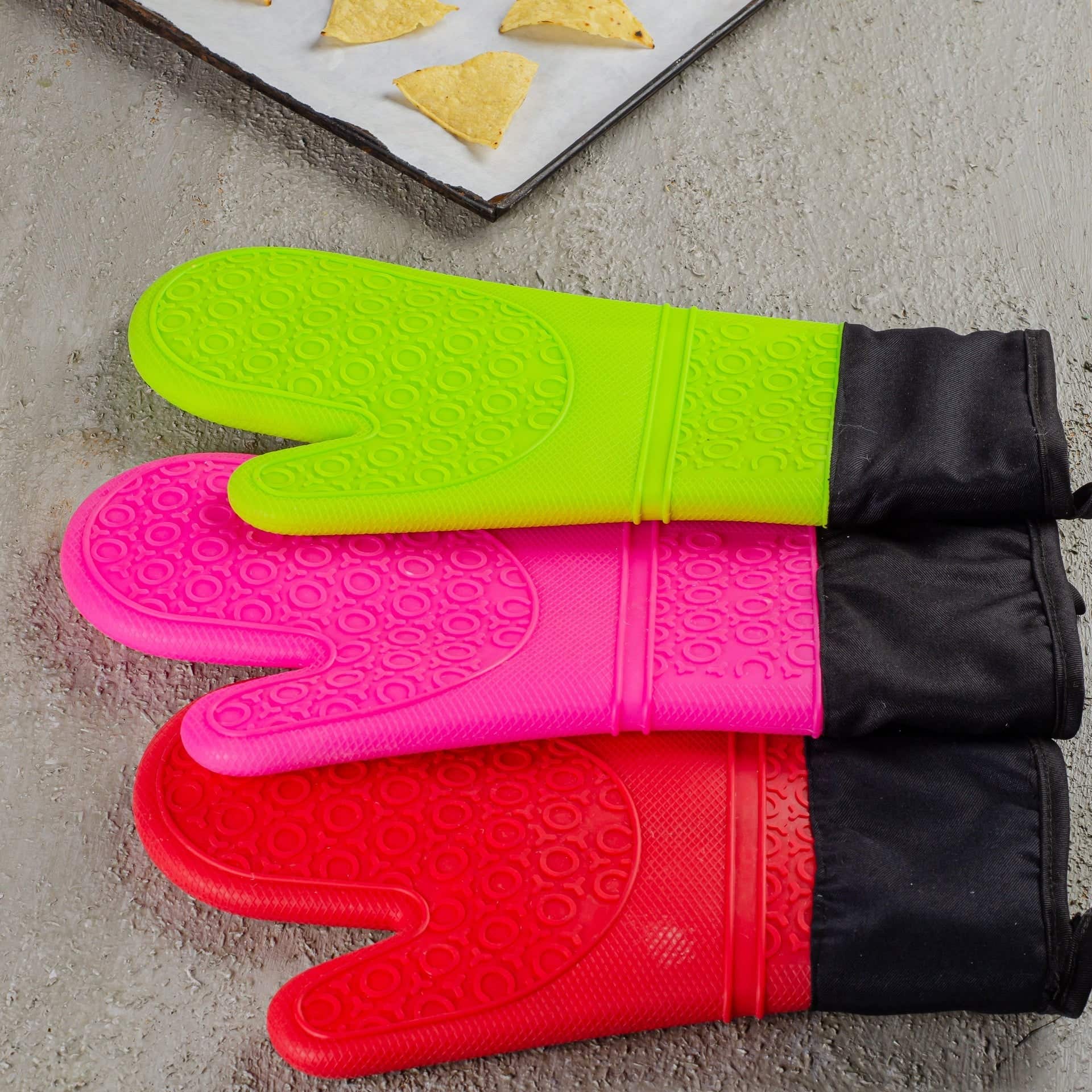 Homepro Silicon Oven Glove,35X14 Cm - Multicolor