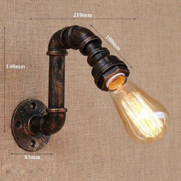 Wall Light Hanging, 1 Bulb - Copper