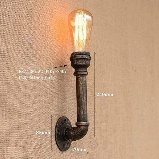 Wall Light Hanging, 1 Bulb - Copper