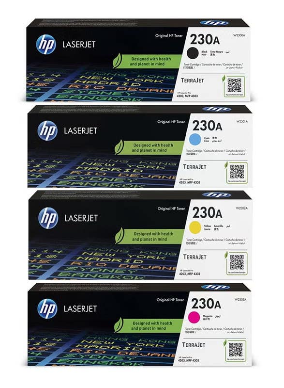 HP LaserJet Toner Cartridge, 230A, Multi-Color Kit - CF230A
