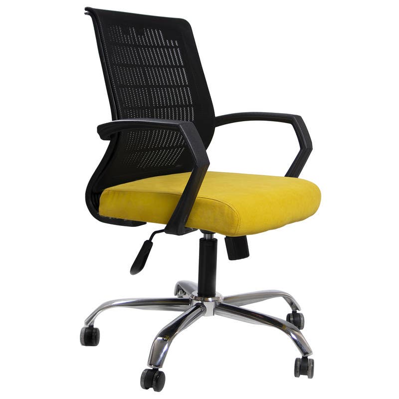 Office Chair , 50×50×80 cm - Black Yellow