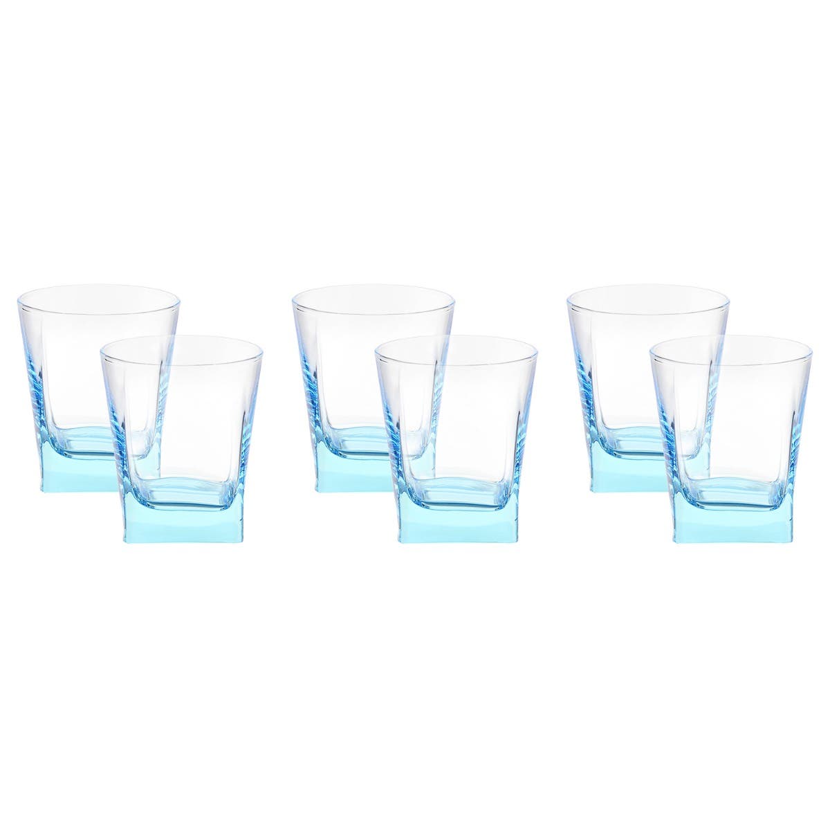 Pasabahce  Tea Cup Set, 6 Pieces - Clear Turquoise