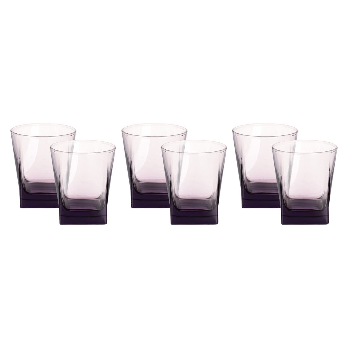 Pasabahce  Tea Cup Set, 6 Pieces -Clear Purple