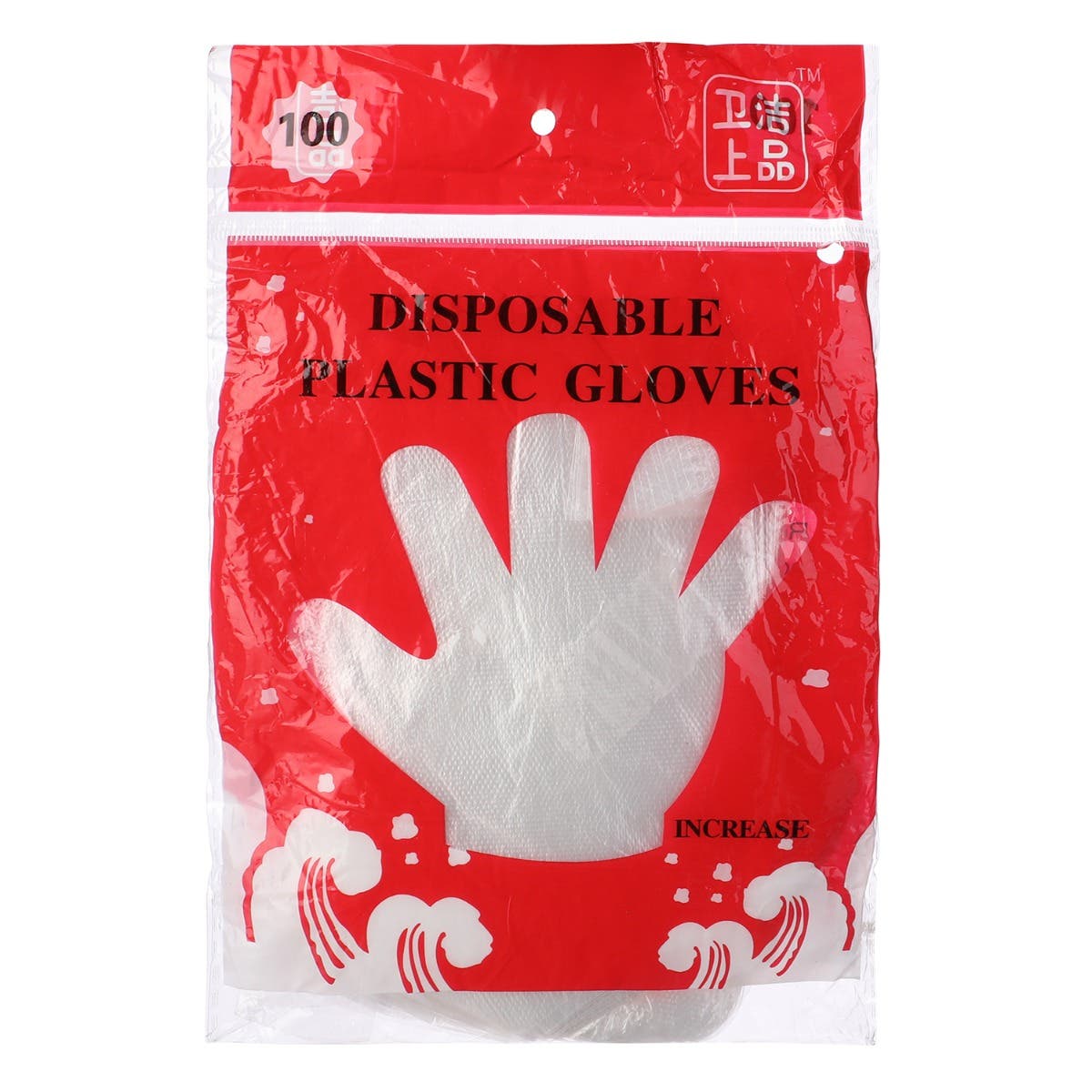 Plastic Gloves Set, 100 Pieces - Clear