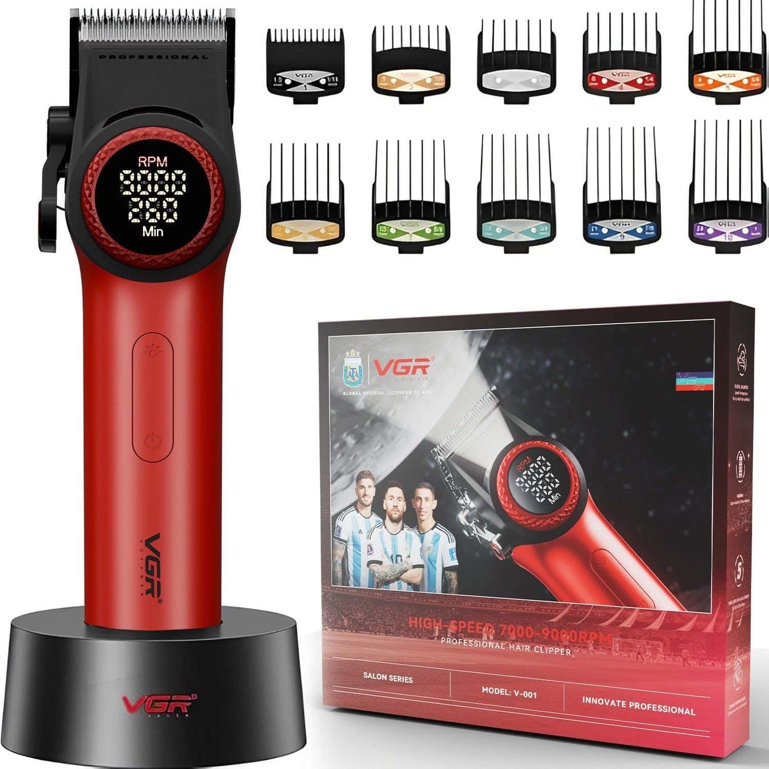 VGR V-001 Multi-Purpose Use Shaving Machine For Men - Red
