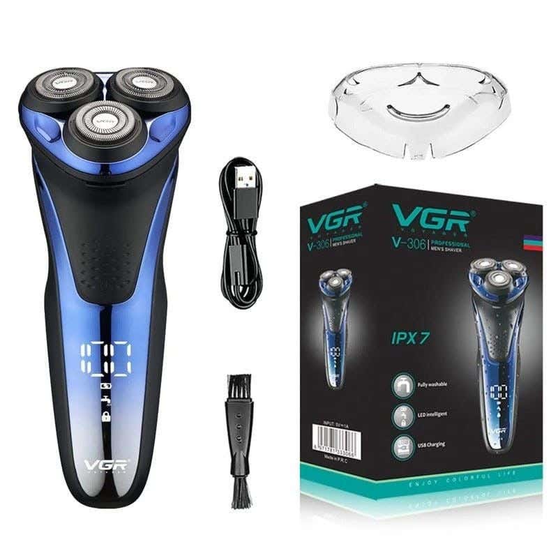 VGR V-306 Multi-Purpose Use Shaving Machine For Men - Black Blue