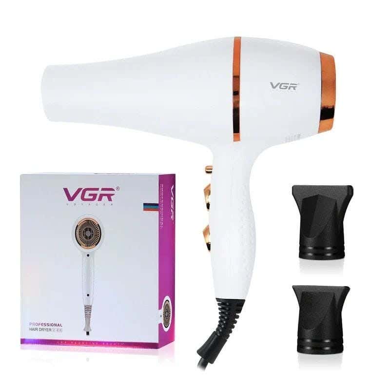 VGR Professional Hair Dryer, 2000 Watts, V-414 - White