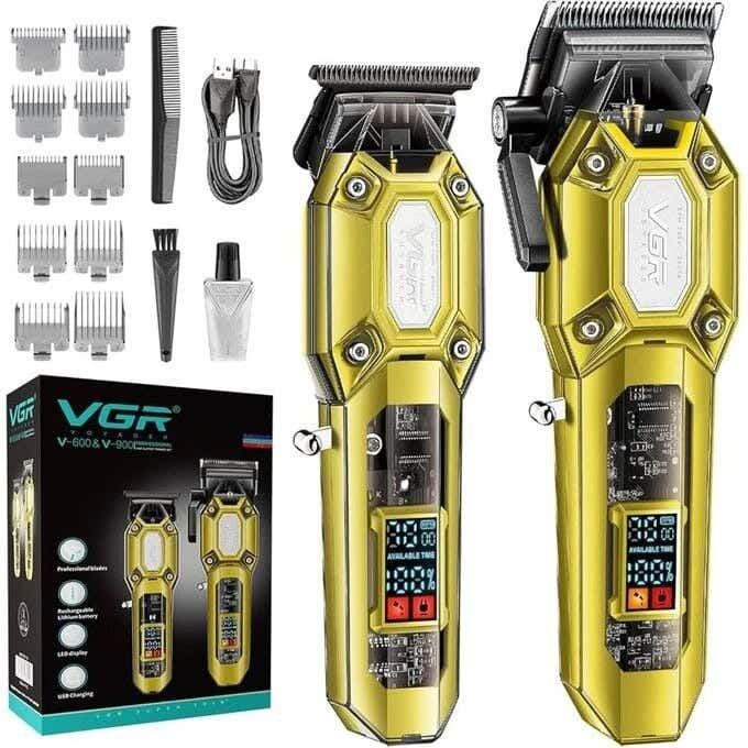 VGR V-600 + V-900 Multi-Purpose Use Shaving Machine For Men - Gold