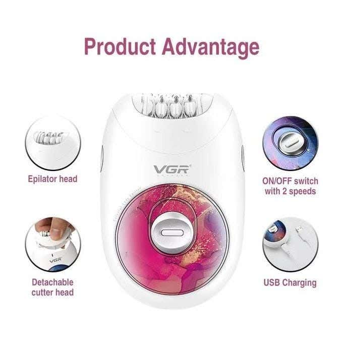 VGR V-736 Multi-Purpose Use Shaving Machine For women - White pink