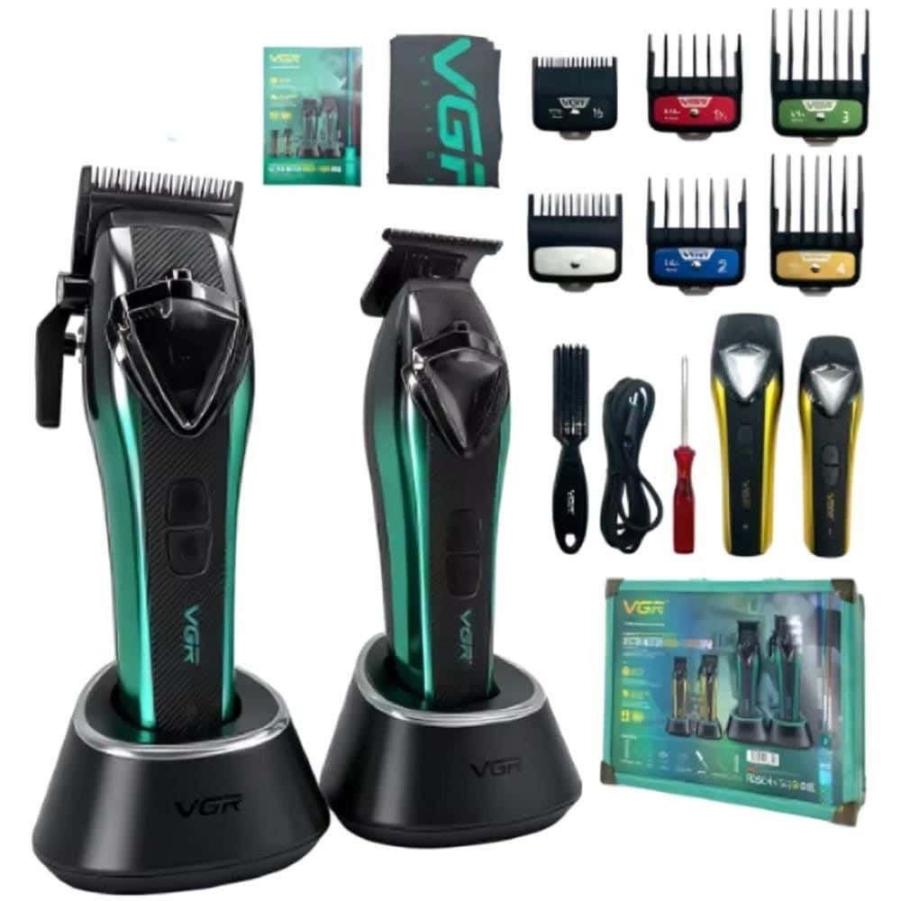 VGR Rechargeable Shaving Kit, V-883S2 - Black/Blue