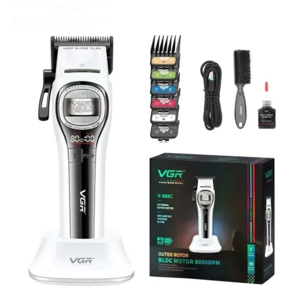 VGR Rechargeable Hair Clipper, V-888C - White