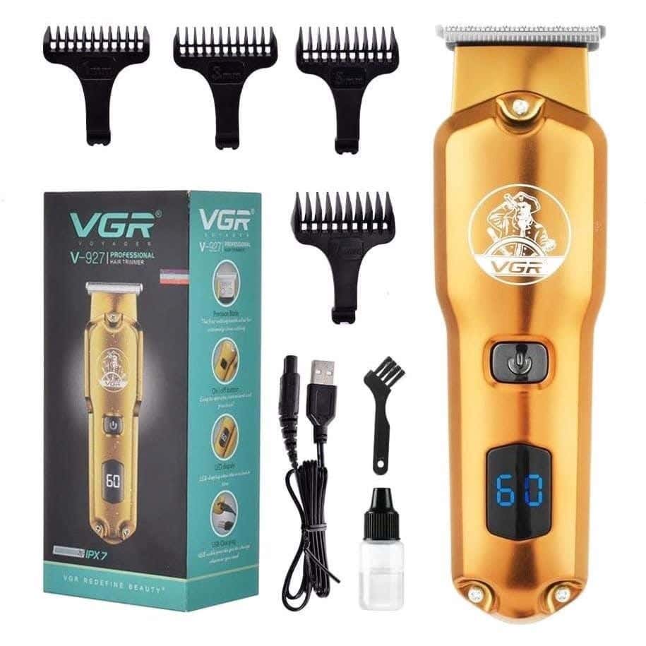 VGR Professional Rechargeable Hair Trimmer, V-927 - Gold