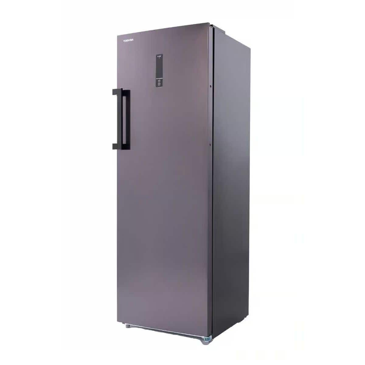 Toshiba GR-RU312WE-DMN(37H)  Vertical Deep Freezer, 7 Drawers, No Frost, Digital - Grey