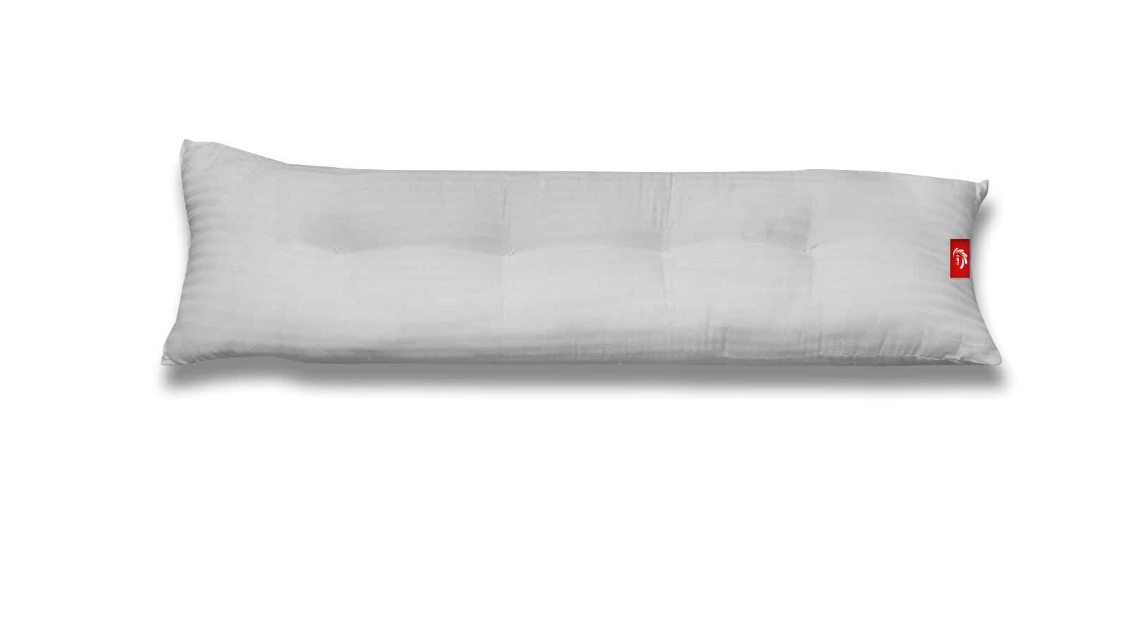 Cotton Pillow, Hollow Fiber Filling, 160 X 40 X 10 Cm - White