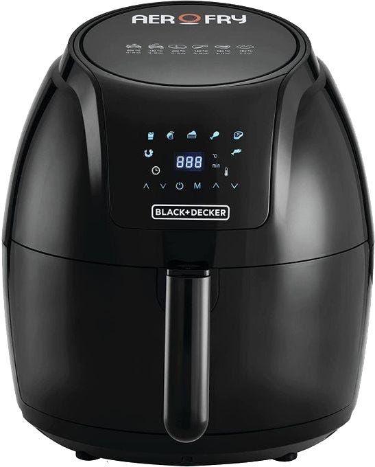 Black & Decker AF625-B5 Digital Air Fryer, 1800 Watt, 5,6 litter/1.5Kg With Rapid Hot Air Circulation - Black