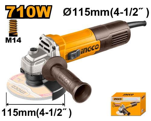 INGCO AG7118 Rocket Grinding, 710 Watt - Black Yellow