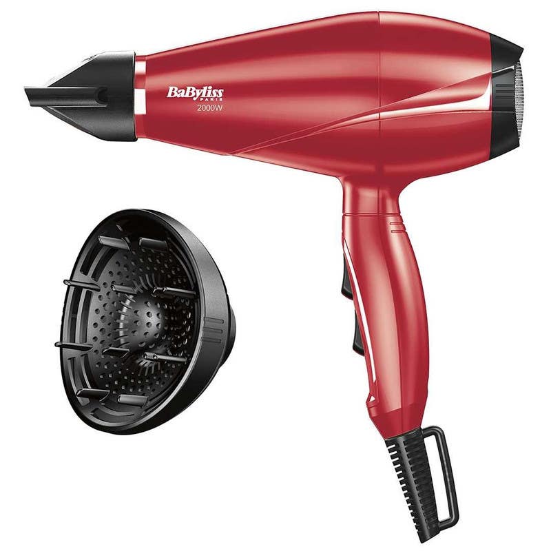 Babyliss 6604RPE Pro Fashion Hair Dryer, 2000 Watt, 3 Speeds - Red