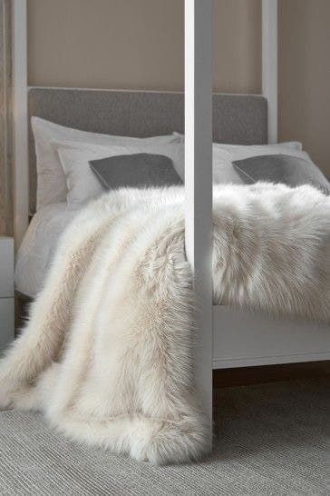 Fur Bed Heater, 150×100 cm - Beige