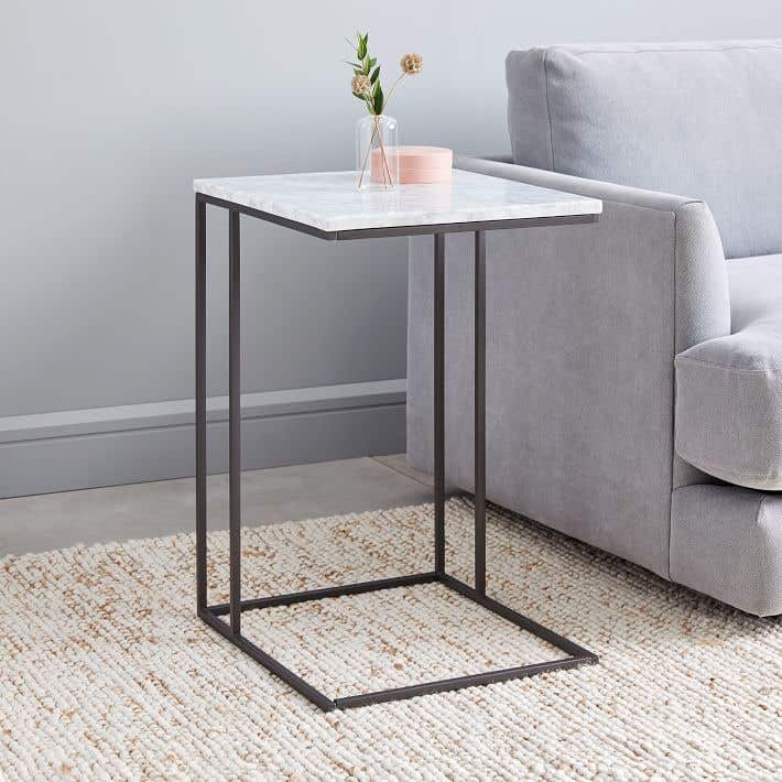 Steel Side Table, 45x45x50 Cm - Black