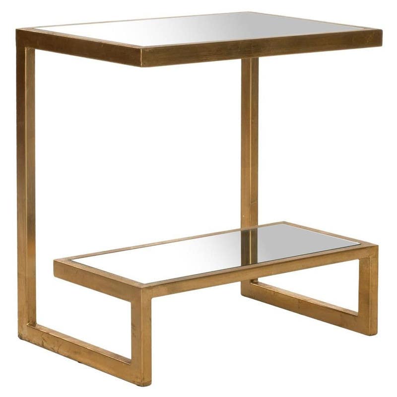 Steel Side Table, 35x45x50 Cm - Gold