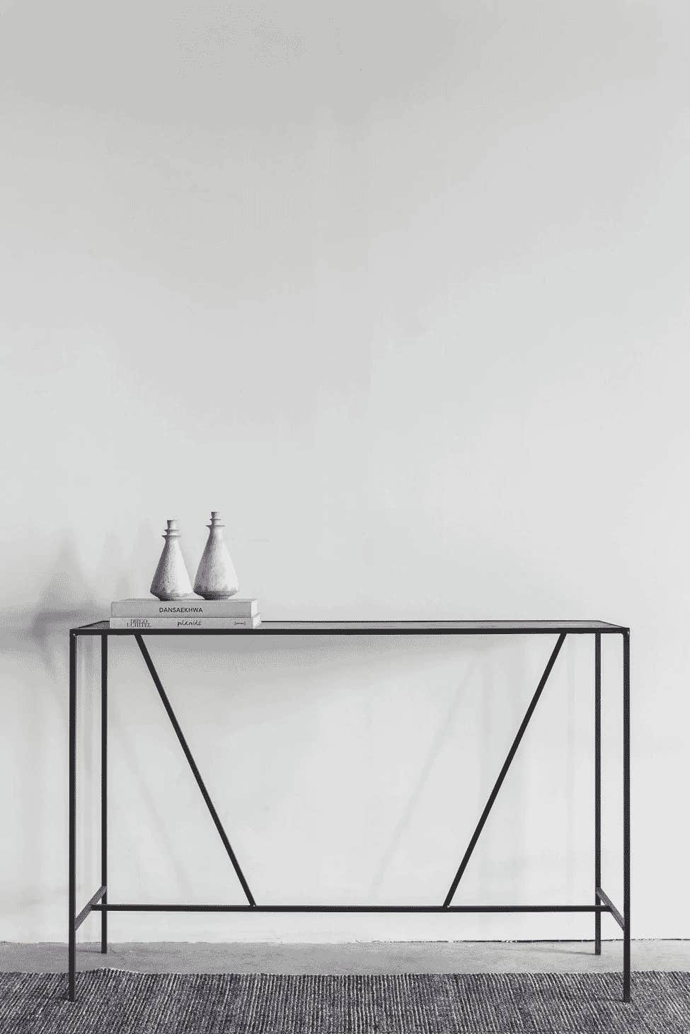 Steel Console Tables, 120x40x90cm - Black