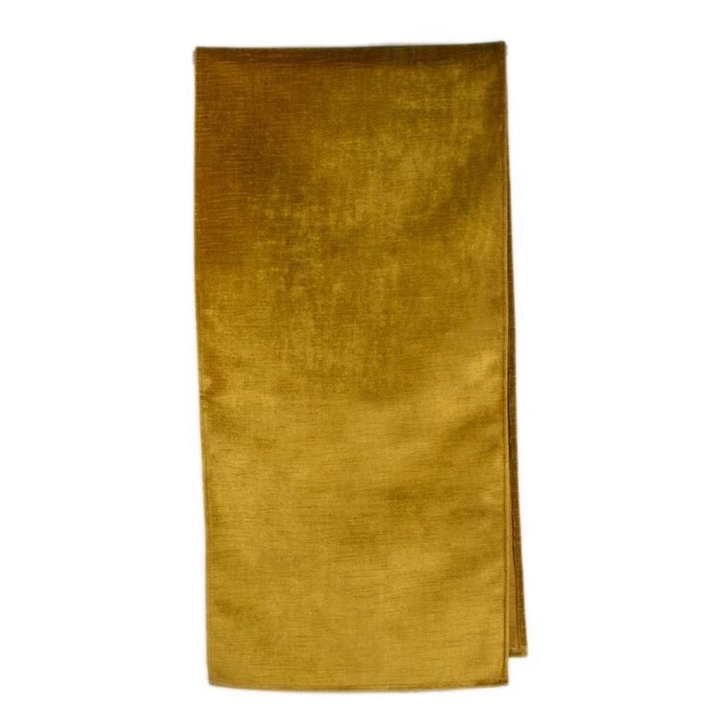 Alwan Velvet Tablecloth, 50×150 cm - Yellow