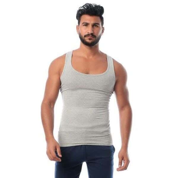 Dice Cotton Sleeveless Undershirt For Men, One Piece - Multicolor