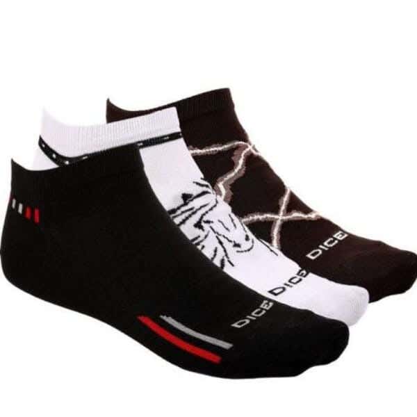 Dice Cotton Sock Set For Men, 3 Pieces, One Size - Multicolor