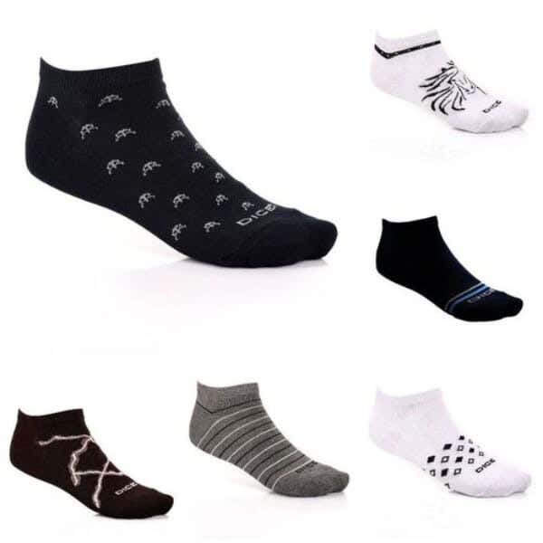 Dice Cotton Sock Set For Men, 3 Pieces, One Size - Multicolor