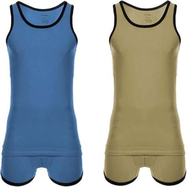 Cottonil Cotton Underwear Set For Men, Two Pieces - Multicolor
