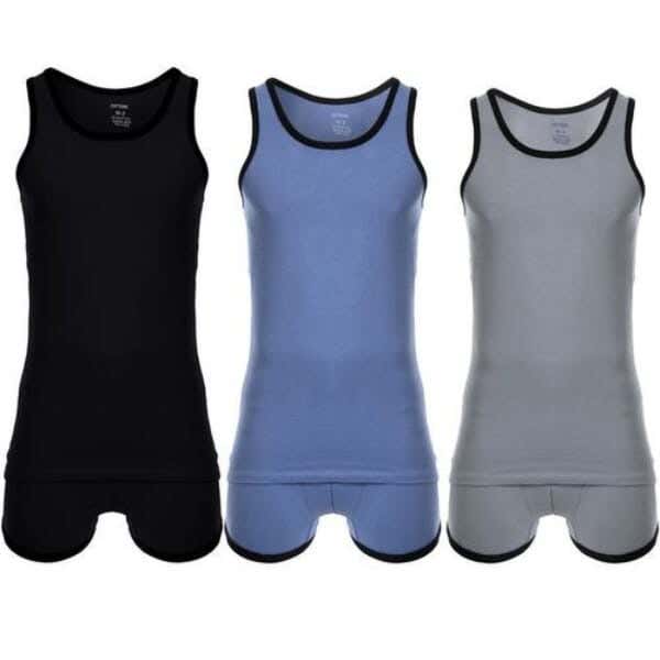 Cottonil Cotton Underwear Set For Men, 3 Pieces - Multicolor