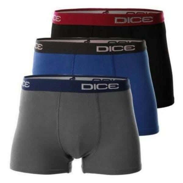 Dice Cotton Boxer Set For Boys, 3 Pieces - Multicolor